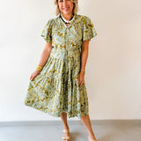Paisley Print Midi Dress