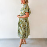 Paisley Print Midi Dress