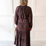 Paisley Print Ruffled Dress