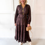 Paisley Print Ruffled Dress