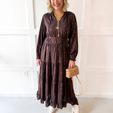 Paisley Print Ruffled Dress
