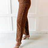 Paisley Print Wide-leg Pants
