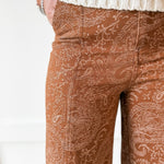 Paisley Print Wide-leg Pants