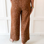 Paisley Print Wide-leg Pants