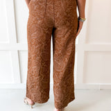 Paisley Print Wide-leg Pants