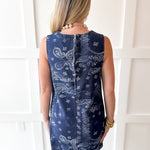 Paisley Printed Mini Dress - Midnight