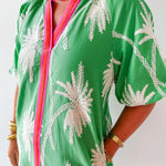 Palm Fonds Printed Dress