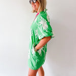 Palm Fonds Printed Dress