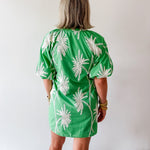Palm Fonds Printed Dress