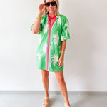 Palm Fonds Printed Dress