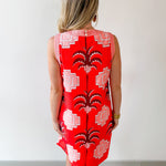 Palm Geometric Print Sleeveless Mini Dress