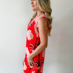 Palm Geometric Print Sleeveless Mini Dress