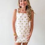 Palm Print Square Top & Skirt Set