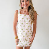 Palm Print Square Top & Skirt Set