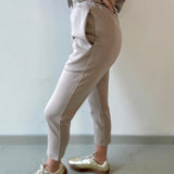 P.Cill Butter Ankle Length Pant - Taupe