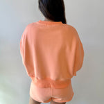 Peach Sweatshirt & Short Set
