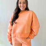Peach Sweatshirt & Short Set