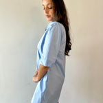 Pearl Accent Shift Dress - Blue