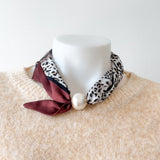 Pearl Leopard Scarf Necklace