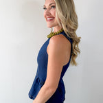 Peplum Denim Top