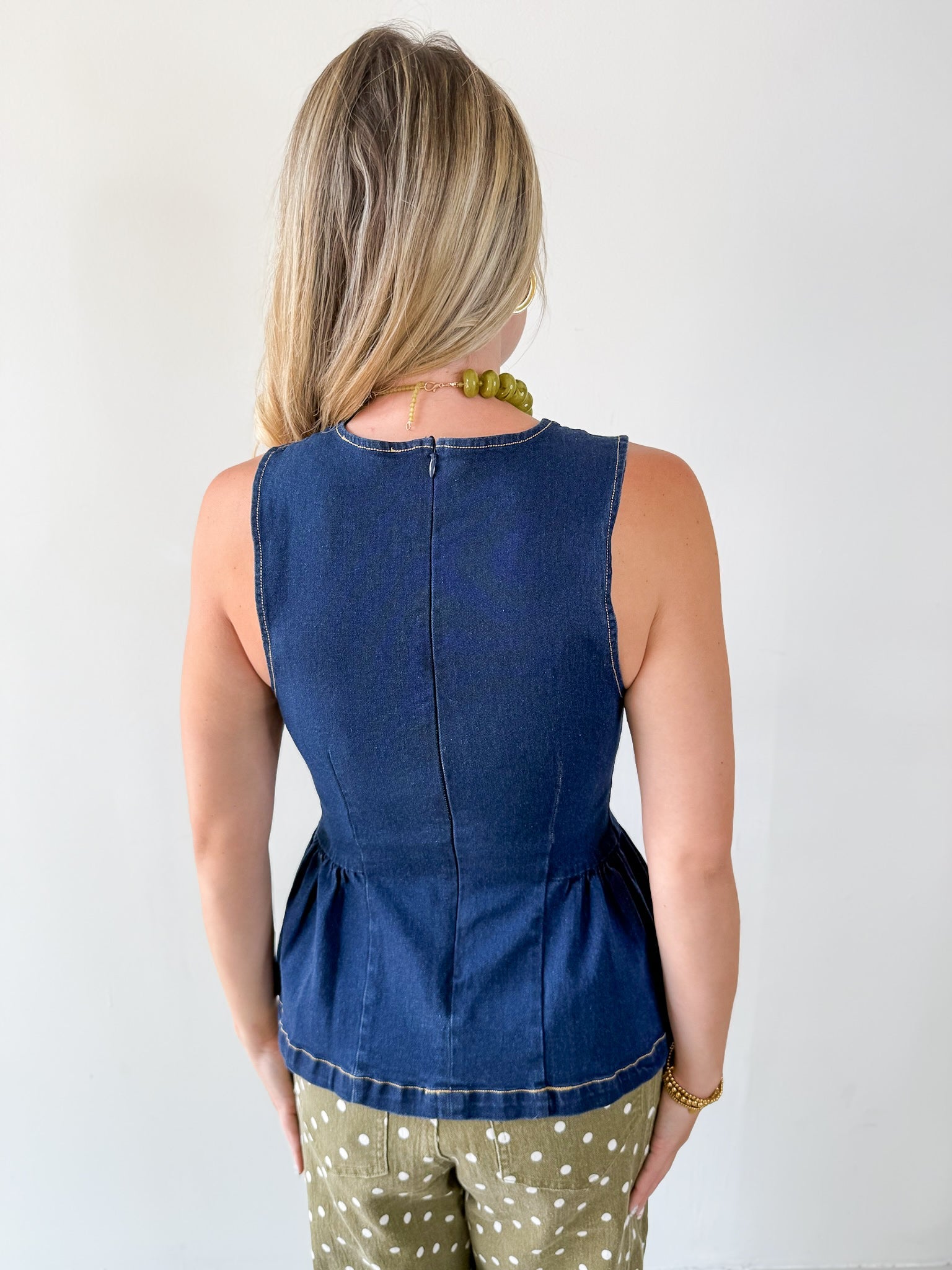 Peplum Denim Top
