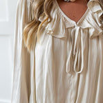 Peter Collar Blouse - Cream
