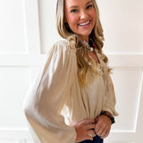 Peter Collar Blouse - Cream