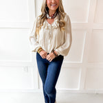 Peter Collar Blouse - Cream