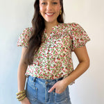 Picnic Moments Cherry Blouse