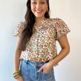 Picnic Moments Cherry Blouse