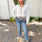 Pin Stripe Button Boyfriend Shirt