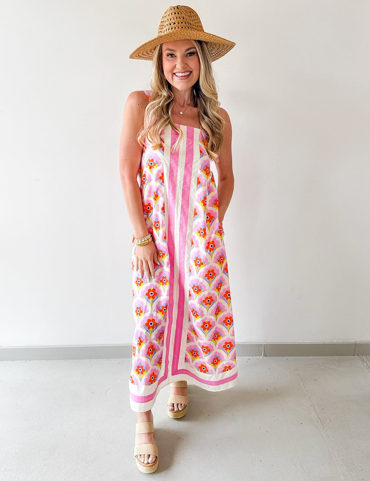 Pink Printed Dress