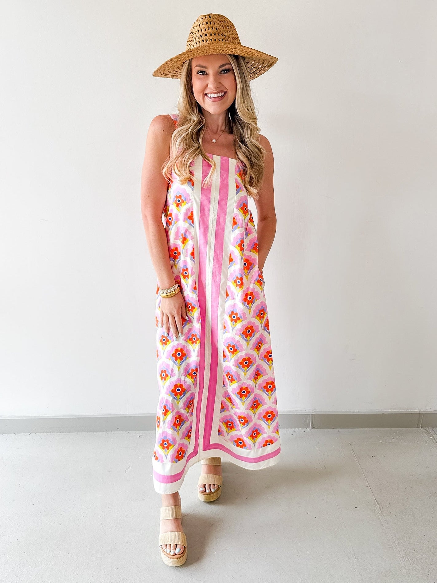 Pink Printed Dress