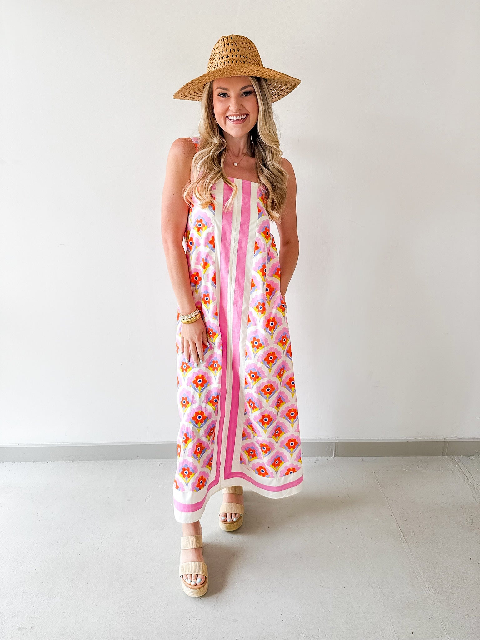 Pink Printed Dress