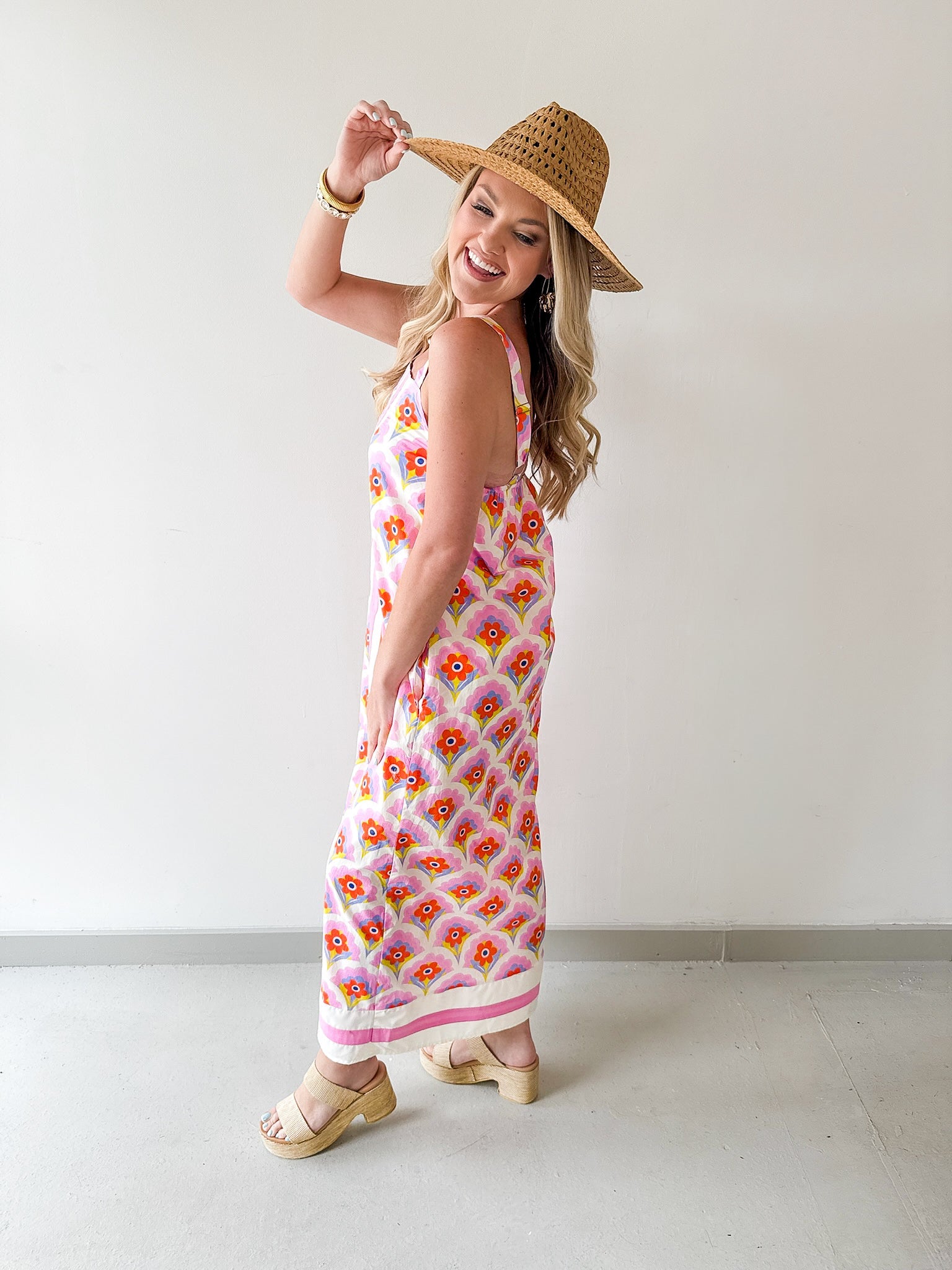 Pink Printed Dress