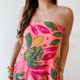 Pink Rio Strapless Maxi Dress