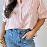 Pinstripe Seersucker Top