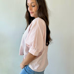 Pinstripe Seersucker Top