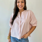 Pinstripe Seersucker Top