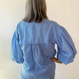 Pinstripe Voluminous Bubble Top