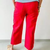 Pintuck Wide Leg Pant