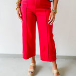 Pintuck Wide Leg Pant