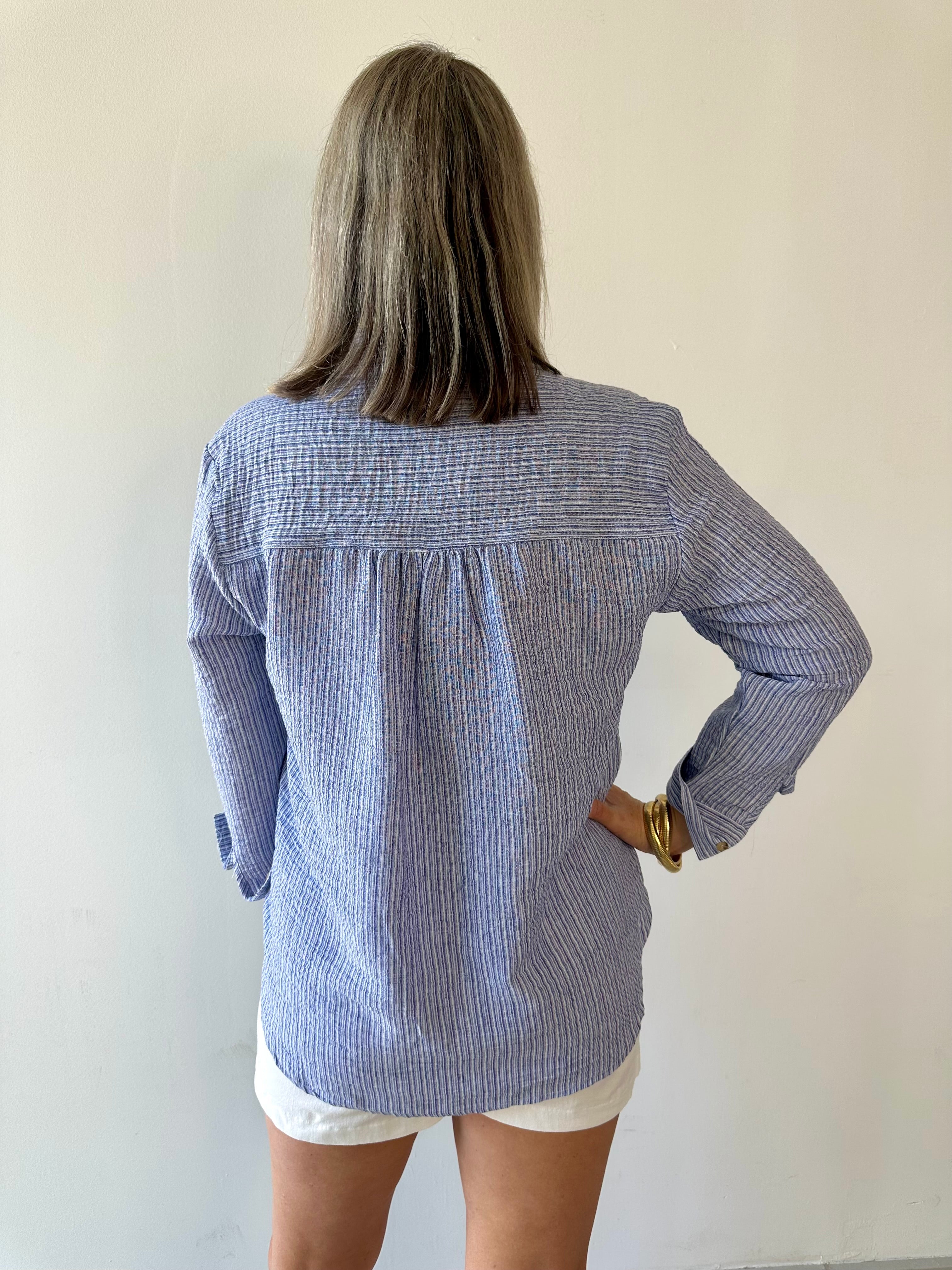 Plaid Button down Top