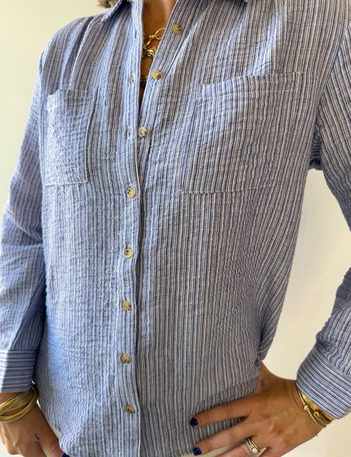 Plaid Button down Top