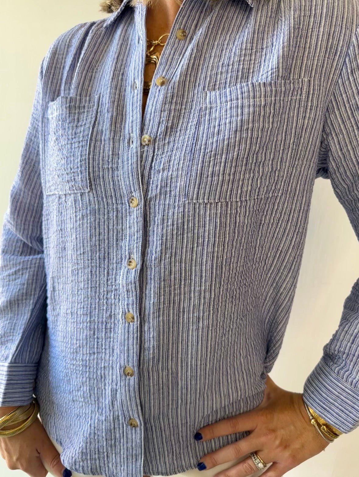 Plaid Button down Top