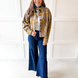 Plaid Button Jacket- Olive Plaid
