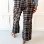 Plaid High Rise Patch Pants - Coco