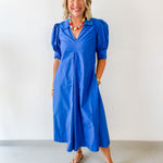 Pleated A Line V Neck Dress
