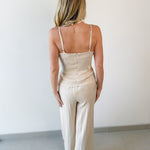Pleated Bow Top & Pant Set