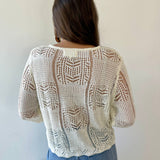 Pointelle Knit Cardigan